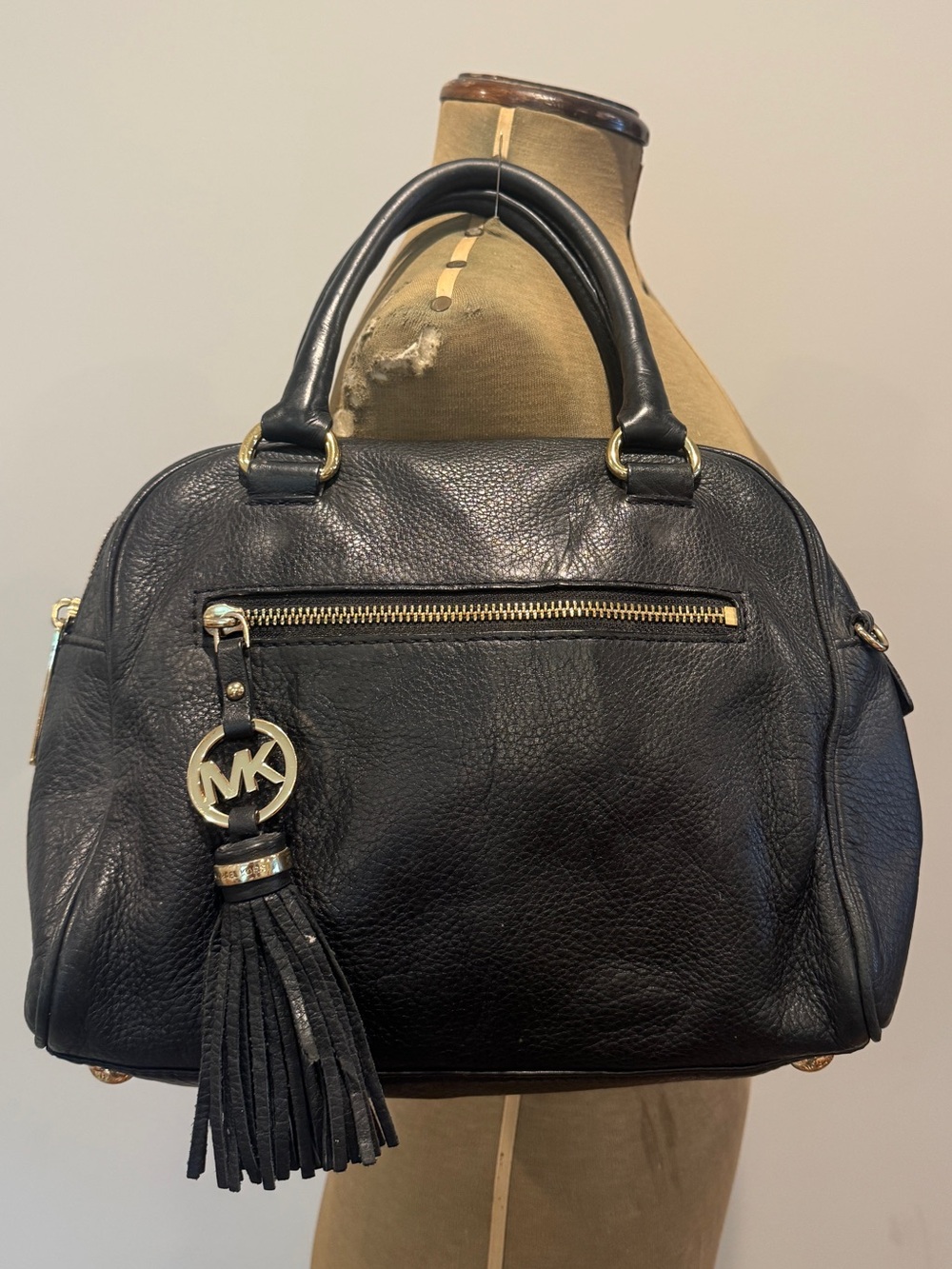 MICHAEL Michael Kors Black Knox Tassel Medium Satchel